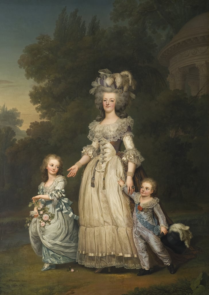 La reine Marie-Antoinette et ses enfants dans le parc de Trianon par Wertmuller