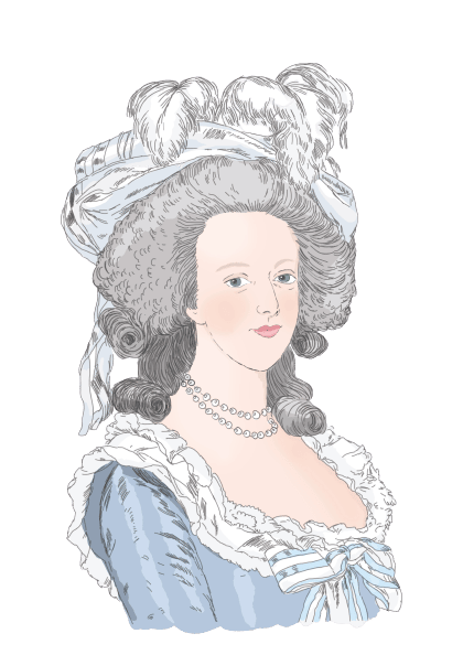 Marie-Antoinette dessinée pour le blog Passion Marie-Antoinette