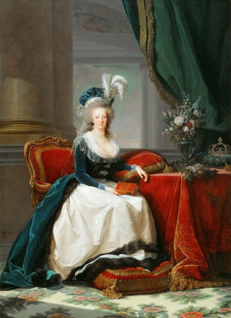 Tableau d'Élisabeth Vigée-Lebrun sur lequel on se rend compte de l'éclat du teint de Marie-Antoinette