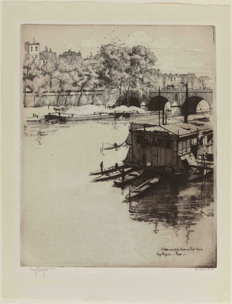 Eugène Béjot, bateau-lavoir du Pont Marie