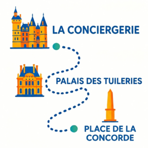 Détail du parcours de visite Revivez les derniers jours de Marie-Antoinette