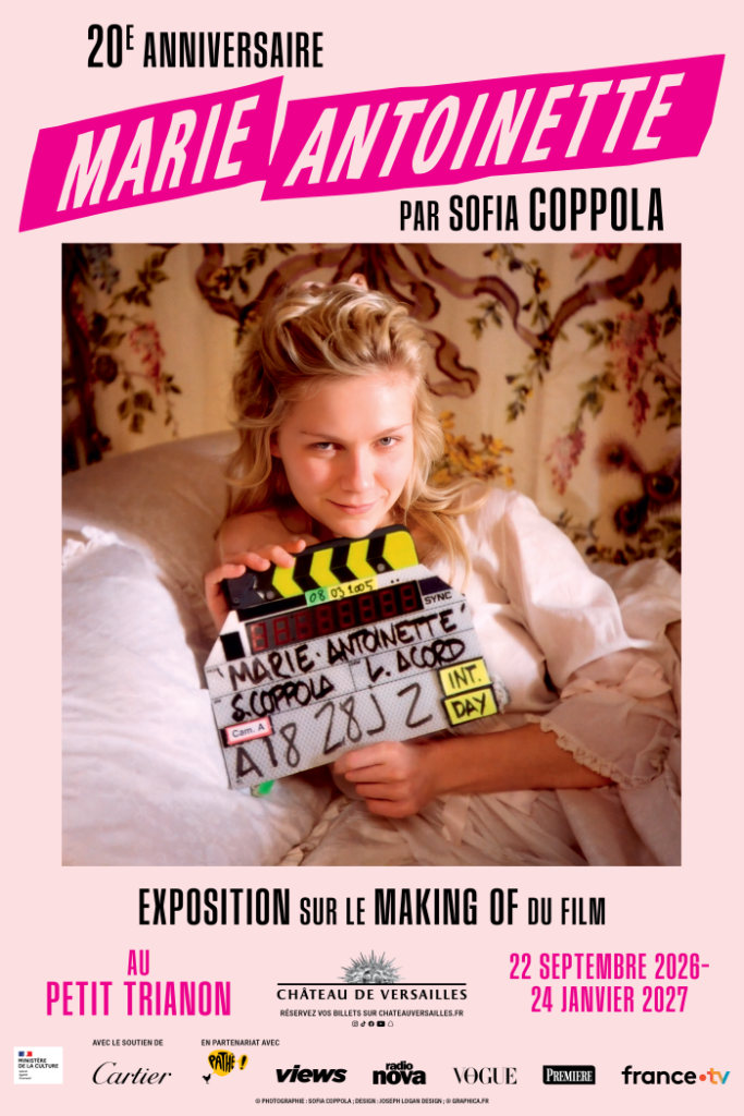 Affiche de l'exposition sur le making of du film Marie-Antoinette de Coppola